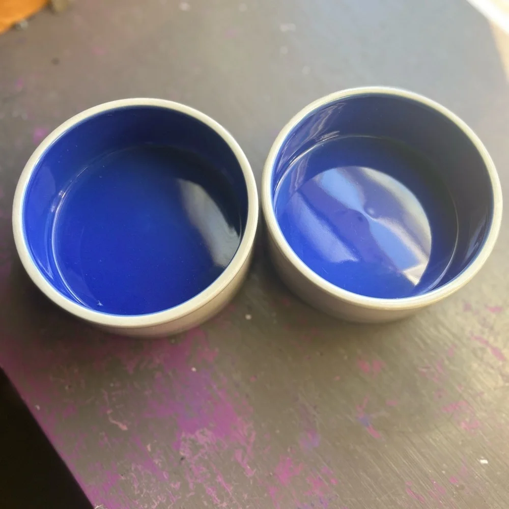small pet bowls (5” diameter)